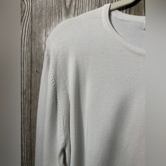 $129 Gretchen Scott White Sneek A Peek Knit Sweater Sz M - Picture 8 of 12
